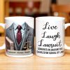 Live Laugh Lawsuit Congrats on Graduating Charleston School of Law - Personalized Custom Coffee Mug - GRAD289_MG