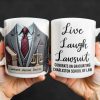 Live Laugh Lawsuit Congrats on Graduating Charleston School of Law - Personalized Custom Coffee Mug - GRAD289_MG