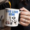 Live Love Bark, Dogs - Personalized Custom Coffee Mug - DOG044_MG