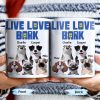 Live Love Bark, Dogs - Personalized Custom Coffee Mug - DOG044_MG