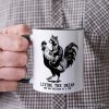 Living the Dream Funny Rooster and Raccoon Personalized Mug, Sarcastic Quote Gift with Custom Name
