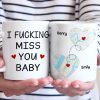 Location Map I Exist In Two Places, Here And Where You Are - Couple Personalized Custom Map Mug - Map Art, Christmas Gift For Husband Wife, Anniversary