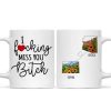 Long Distance Best Friend Moving Gift Watercolor Wildflower State Map Personalized Mug
