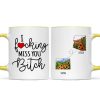 Long Distance Best Friend Moving Gift Watercolor Wildflower State Map Personalized Mug