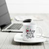 Long Distance Best Friend Moving Gift Watercolor Wildflower State Map Personalized Mug