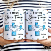 Long Distance Besties Never Too Far To Have Coffee Together - Personalized 3D Inflated Effect Printed Mug, Personalized White Edge-to-Edge Mug