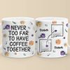 Long Distance Miss You More Than Words Can Say - Bestie Personalized Custom 3D Inflated Effect Printed Mug - Christmas Gift For Best Friends, BFF, Sisters
