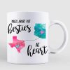 Long Distance Modern Girls Besties Front View Gift For Besties Sisters Siblings Personalized Mug