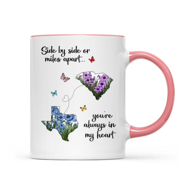 Long Distance Mom Gift Mothers Day Custom State Map Mug