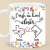 Long Distance Real Friendship Transcends Time And Space - Bestie Personalized Custom 3D Inflated Effect Printed Mug - Gift For Best Friends, BFF, Sisters