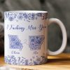 Long Distance Relationship I Miss You Toile De Jouy Custom States - Personalized Mug