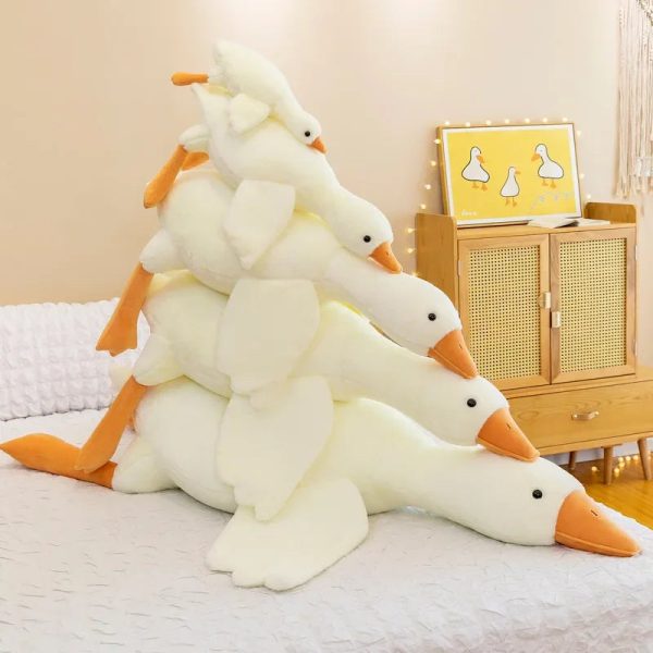 Long Goose Plush Pillow Soft Duck Stuffed Cushion