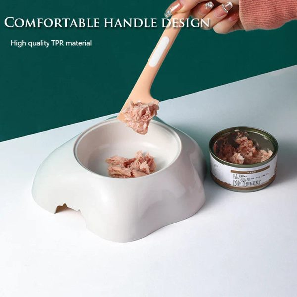 Long-Handled Canned Pet Food Spoons Feeding Accessories