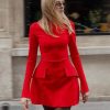 Long Sleeve High Neck Mini Dress