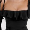 Long Sleeve Off-shoulder Ruffle Mini Dress