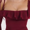 Long Sleeve Off-shoulder Ruffle Mini Dress