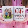 Long Suffering Wife Of A Grumpy Old Git, Old Couple Anniversary White Mug