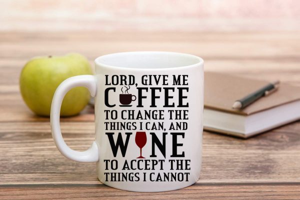 Lord Give Me Coffee To Change The Things I Can Funny Coffee Mug, Inspirational Humor Gift for Friend Coworker Boss Sister