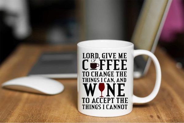 Lord Give Me Coffee To Change The Things I Can Funny Coffee Mug, Inspirational Humor Gift for Friend Coworker Boss Sister