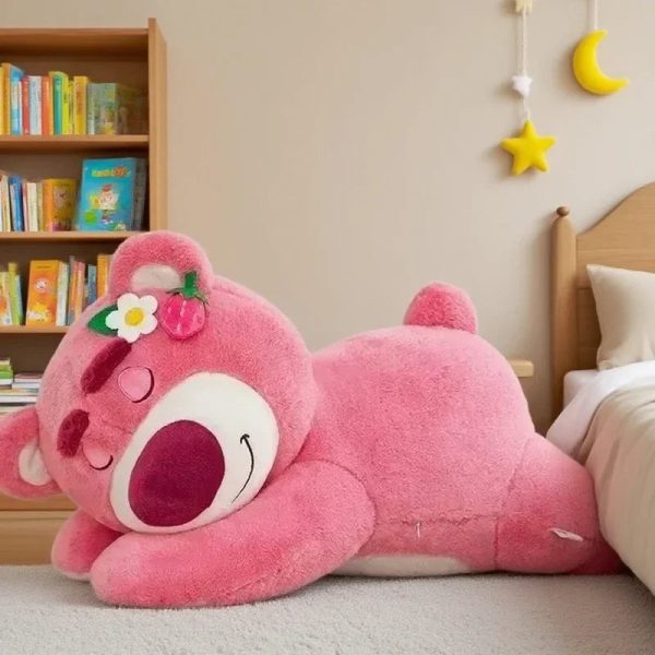 Lotso Plush Bear – Soft Strawberry Plush Pillow for Kids and Collectors
