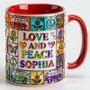 Love And Peace - Personalized Accent Mug - Gift For Traveling Lovers HH01