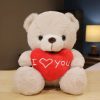 Love Bear Plush – 28cm Soft Stuffed Animal for Kids and Gift