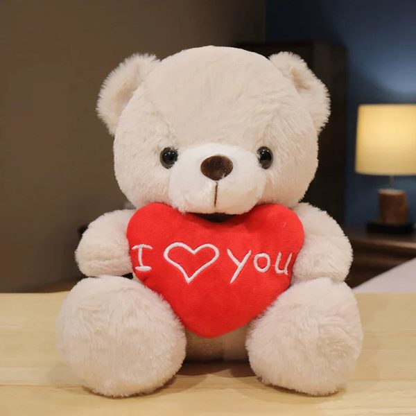 Love Bear Plush – 28cm Soft Stuffed Animal for Kids and Gift