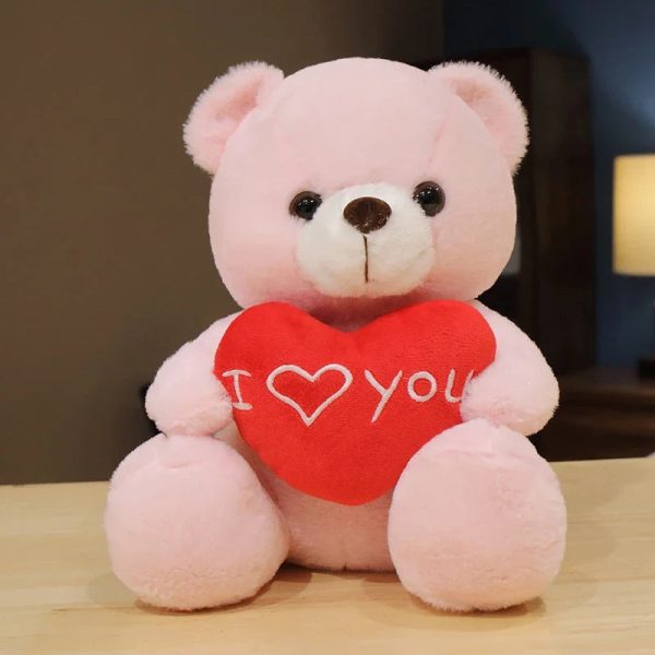 Love Bear Plush – 28cm Soft Stuffed Animal for Kids and Gift
