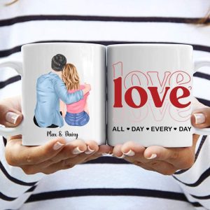 Love Couple Valentine Coffee Mug, Valentine Day Gift HN590