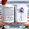 Love From Grandma To Granddaughter With Pansy Flower - Personalized Custom Coffee Mug - GDT021_MG