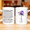 Love From Grandma To Granddaughter With Pansy Flower - Personalized Custom Coffee Mug - GDT021_MG