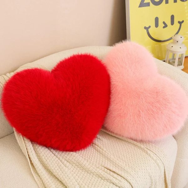 Love Heart Plush Pillow Soft Cushion for Home and Romantic Gifts