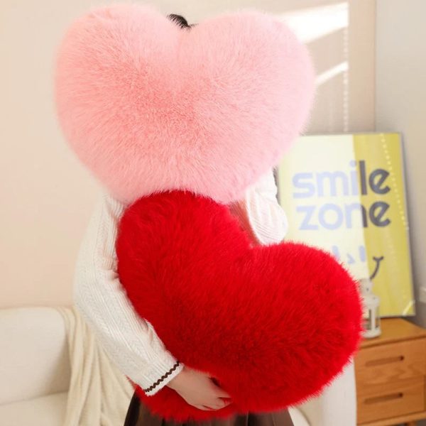 Love Heart Plush Pillow Soft Cushion for Home and Romantic Gifts