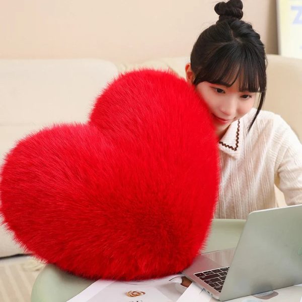 Love Heart Plush Pillow Soft Cushion for Home and Romantic Gifts