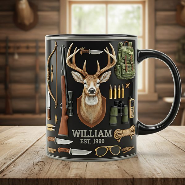 Love Hunting - Personalized Accent Mug - Gift For Hunter HH01