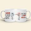 Love Is Calling Each Other Names, Gift For Couple, Personalized Mug, Stick Couple Coffee Mug, Couple Gift