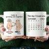 Love Is Growing Old Together Anniversary Calendar Keepsake Personalized Mug