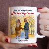 Love Is Growing Old Together, Couple Gift, Personalized Mug, Old Couple Mug
