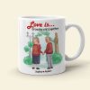 Love Is Growing Old Together, Couple Gift, Personalized Mug, Old Couple Mug