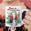 Love Is Growing Old Together, Couple Gift, Personalized Mug, Old Couple Mug