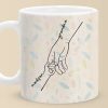 Love Is In The Grip Of Our Hands - Family Personalized Custom Mug - Gift For Mom, Grandma