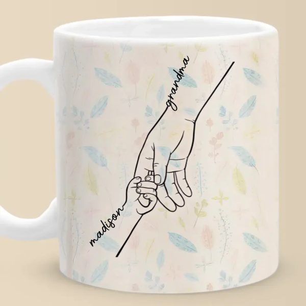 Love Is In The Grip Of Our Hands - Family Personalized Custom Mug - Gift For Mom, Grandma
