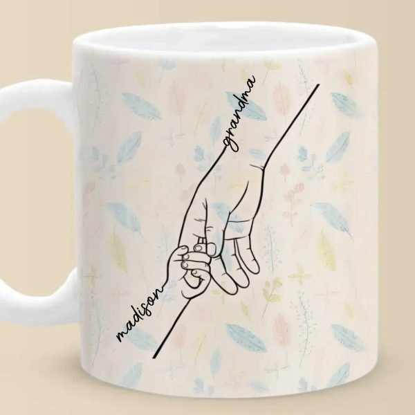 Love Is In The Grip Of Our Hands - Family Personalized Custom Mug - Gift For Mom, Grandma