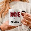 Love Like Jesus Coquette Bow Valentine Personalized Mug, Christian Hearts Gift with Custom Name