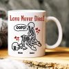 Love Never Dies-Skeleton Couple- Personalized White Mug