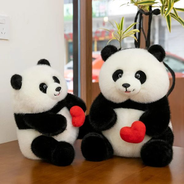 Love Panda Heart Plush Doll