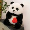 Love Panda Heart Plush Doll