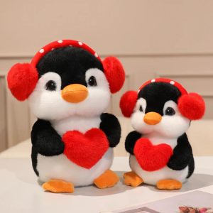 Love Penguin Plush Toy – Soft Stuffed Animal with Heart for Valentine’s Day