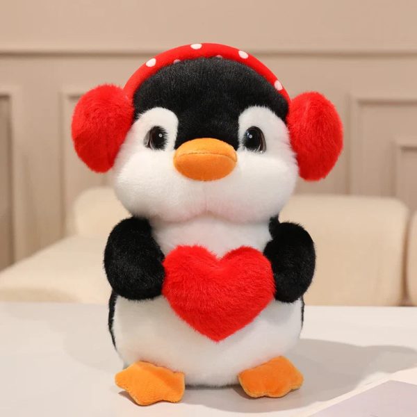 Love Penguin Plush Toy – Soft Stuffed Animal with Heart for Valentine’s Day