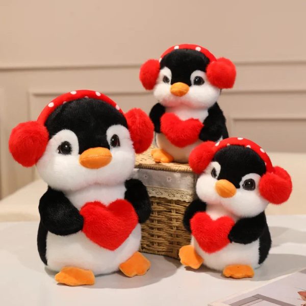 Love Penguin Plush Toy – Soft Stuffed Animal with Heart for Valentine’s Day